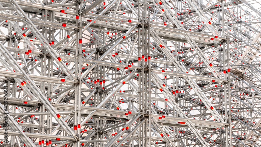 Chaotic structure of a metal scaffolding. Chaotic structure of a metal scaffolding.