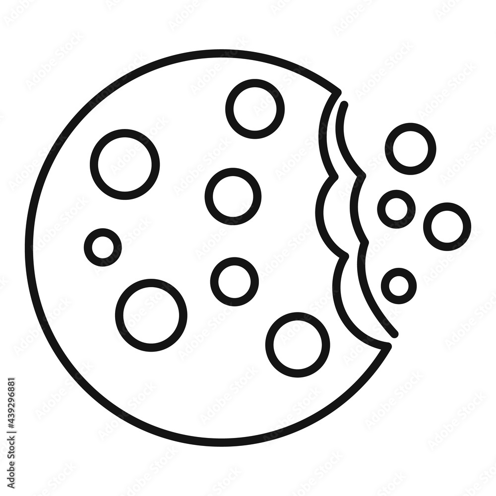 Cookie icon, outline style Cookie icon, outline style