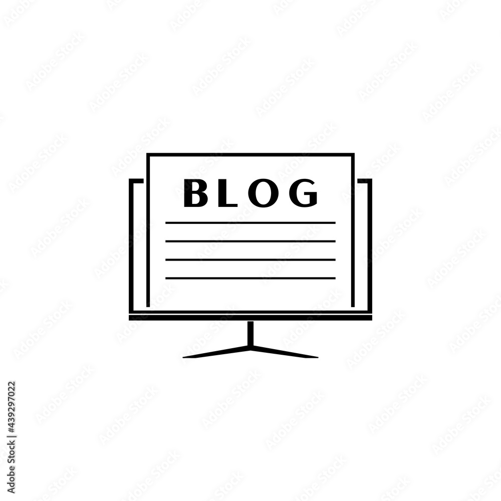 Blogging icon isolated on white background Blogging icon isolated on white background