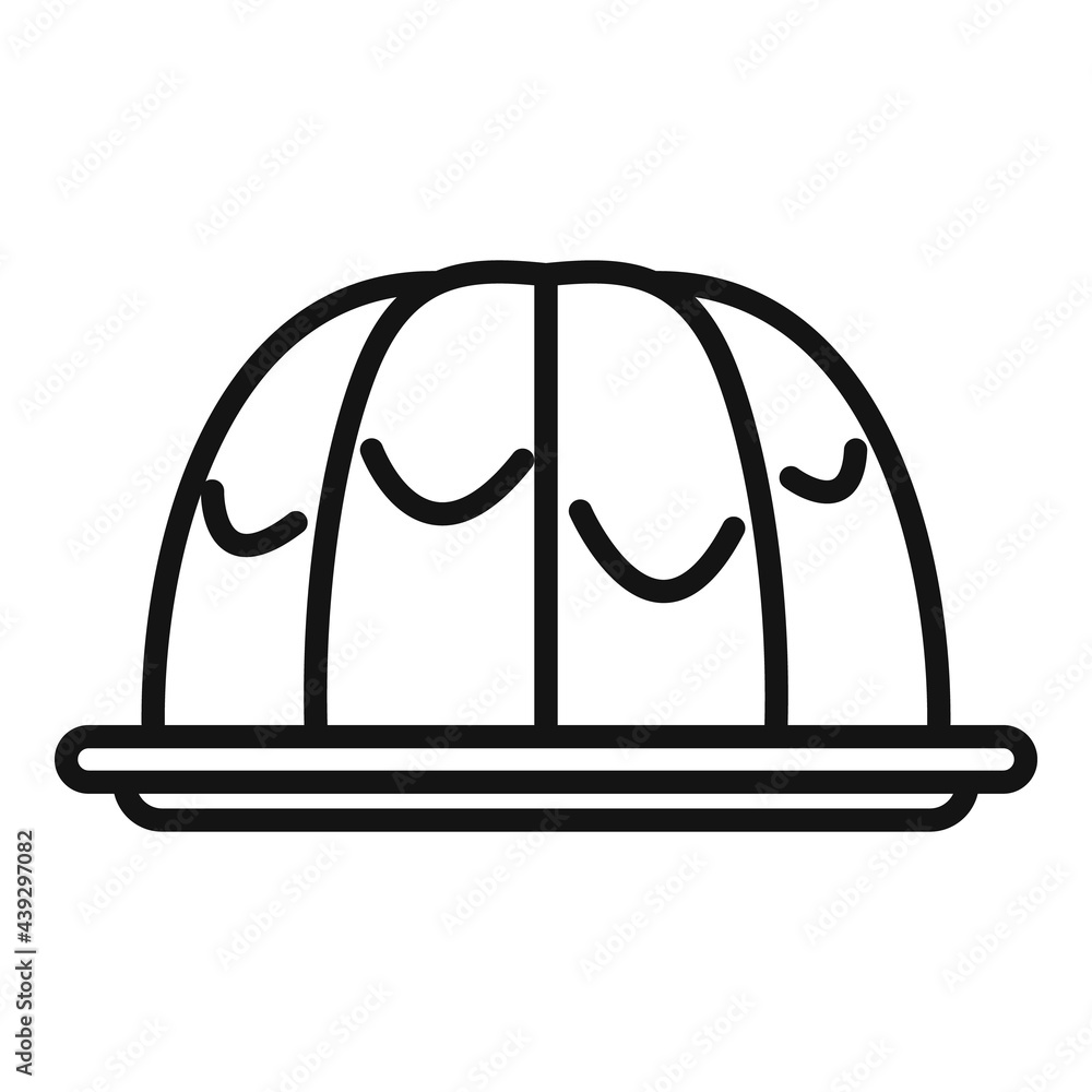 Flour cake icon, outline style Flour cake icon, outline style