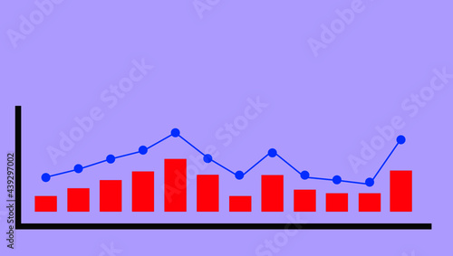 Annual growth and contraction diagram.
Economic data analysis concept.business graph.business graph representing growth and success.
Vector design EPS 10.