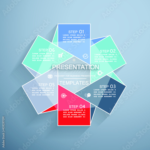 Elements for business data visualization, Modern infographic des