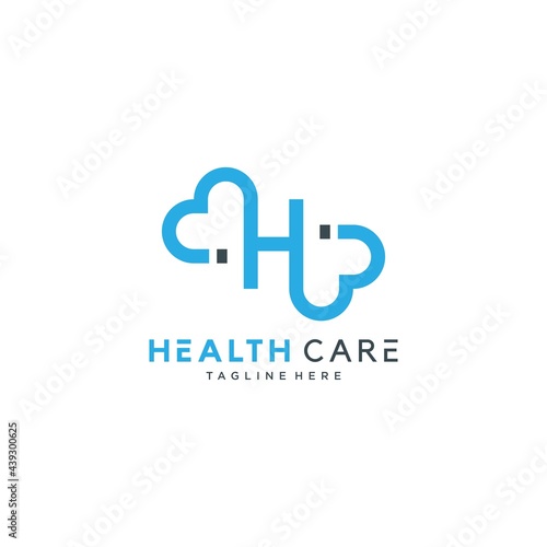 Initial letter h for Heart or health logo. Fit for your company logo © YulliaArt