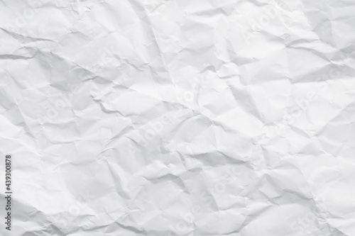 Texture of white crumpled paper for background.