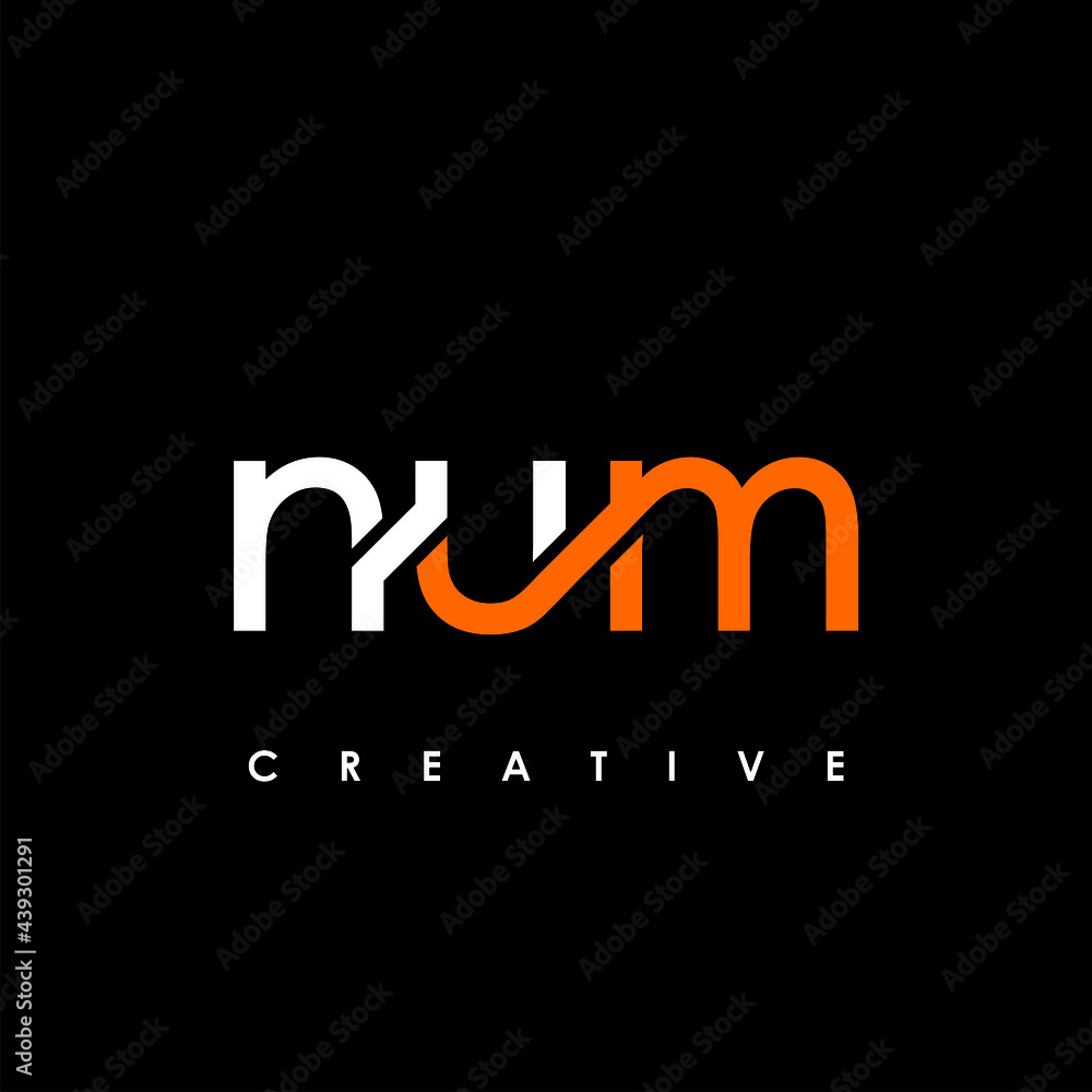 NUM Letter Initial Logo Design Template Vector Illustration NUM Letter Initial Logo Design Template Vector Illustration