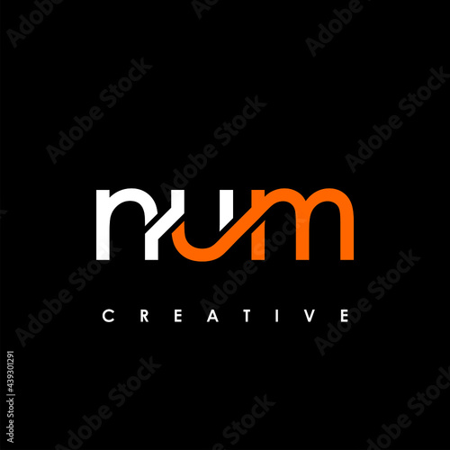 Fotografie NUM Letter Initial Logo Design Template Vector Illustration