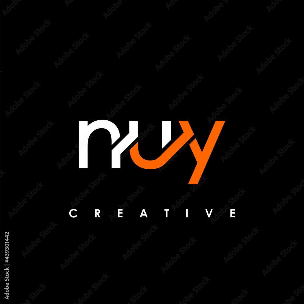 NUY Letter Initial Logo Design Template Vector Illustration