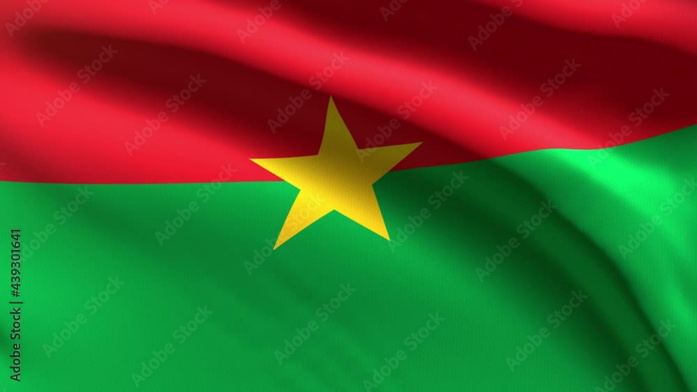 Burkina Faso festive flag - loop animation Burkina Faso festive flag - loop animation
