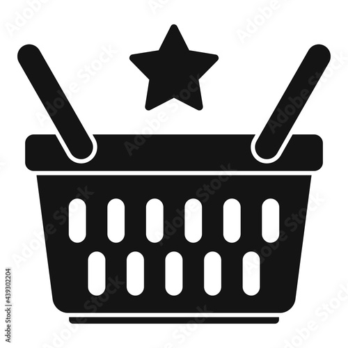 Sale bonus basket icon, simple style