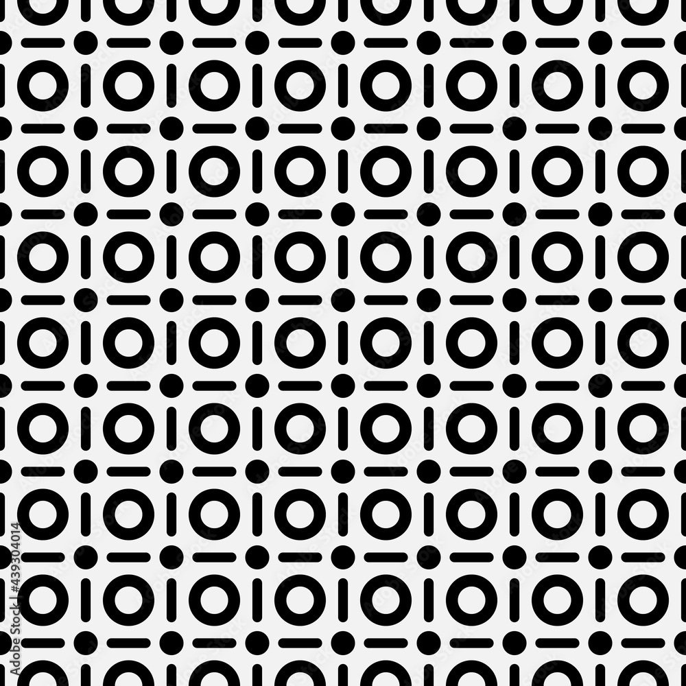 Empty circles and connected sticks. Vector seimple black ornament. Empty circles and connected sticks. Vector seimple black ornament.