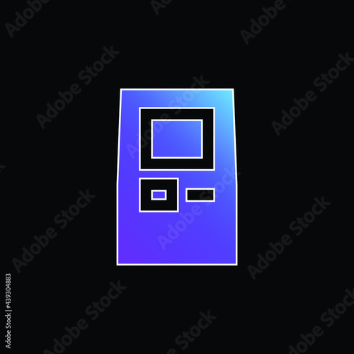 Atm Machine blue gradient vector icon