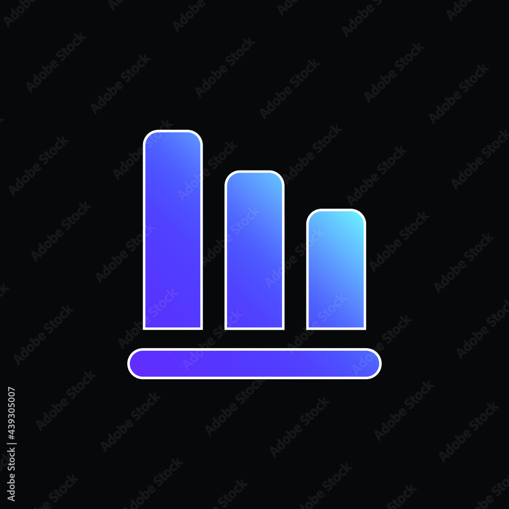 Bars Of Descending Graphic blue gradient vector icon Bars Of Descending Graphic blue gradient vector icon