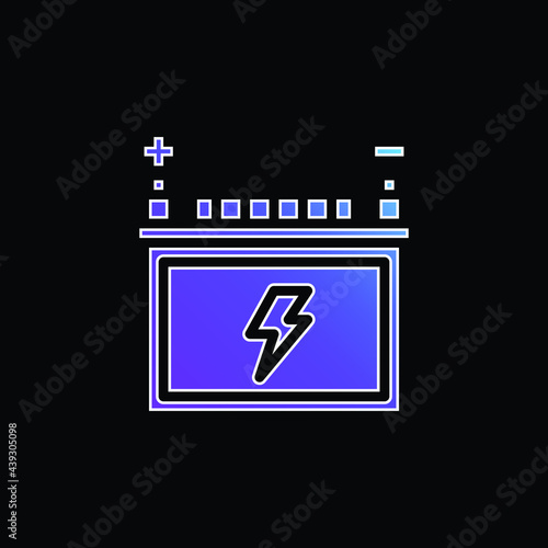 Battery blue gradient vector icon