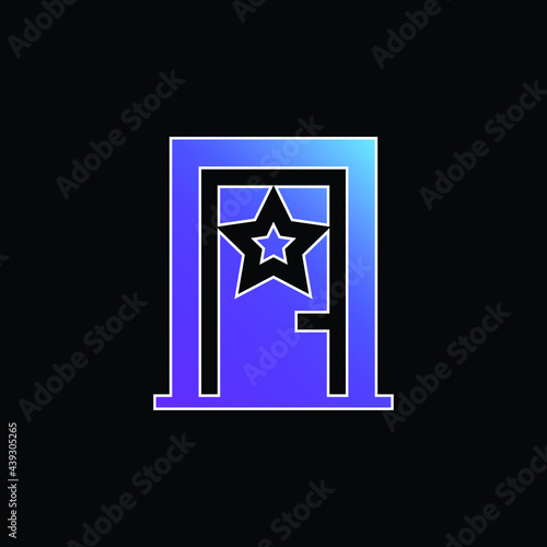 Backstage blue gradient vector icon