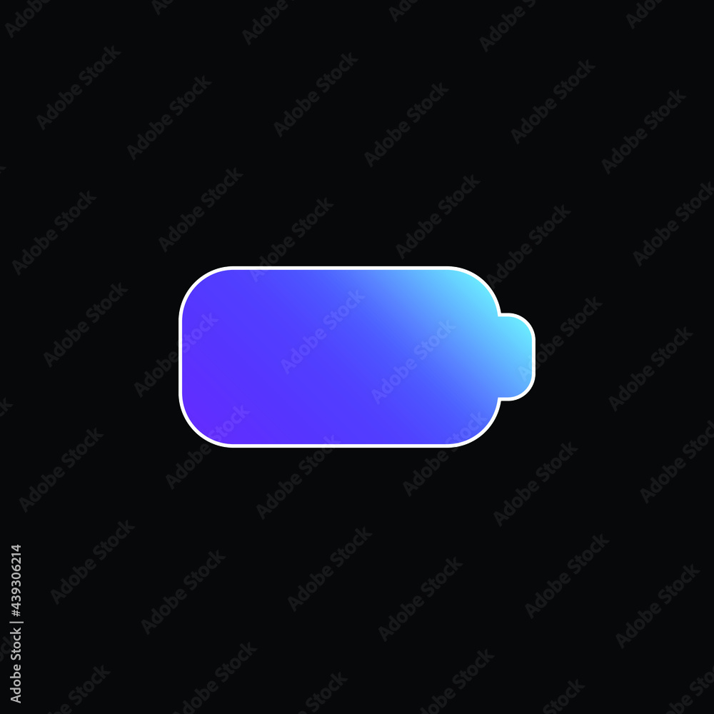 Naklejka premium Battery blue gradient vector icon