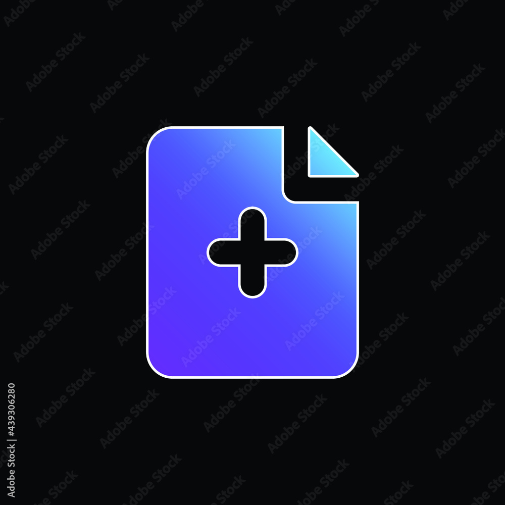 Obraz premium Add File blue gradient vector icon