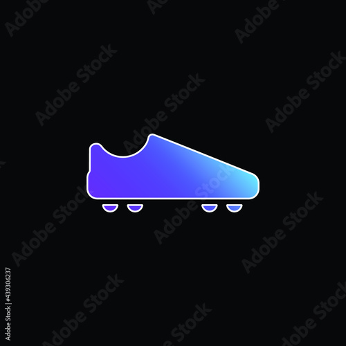 American Football Black Shoe blue gradient vector icon