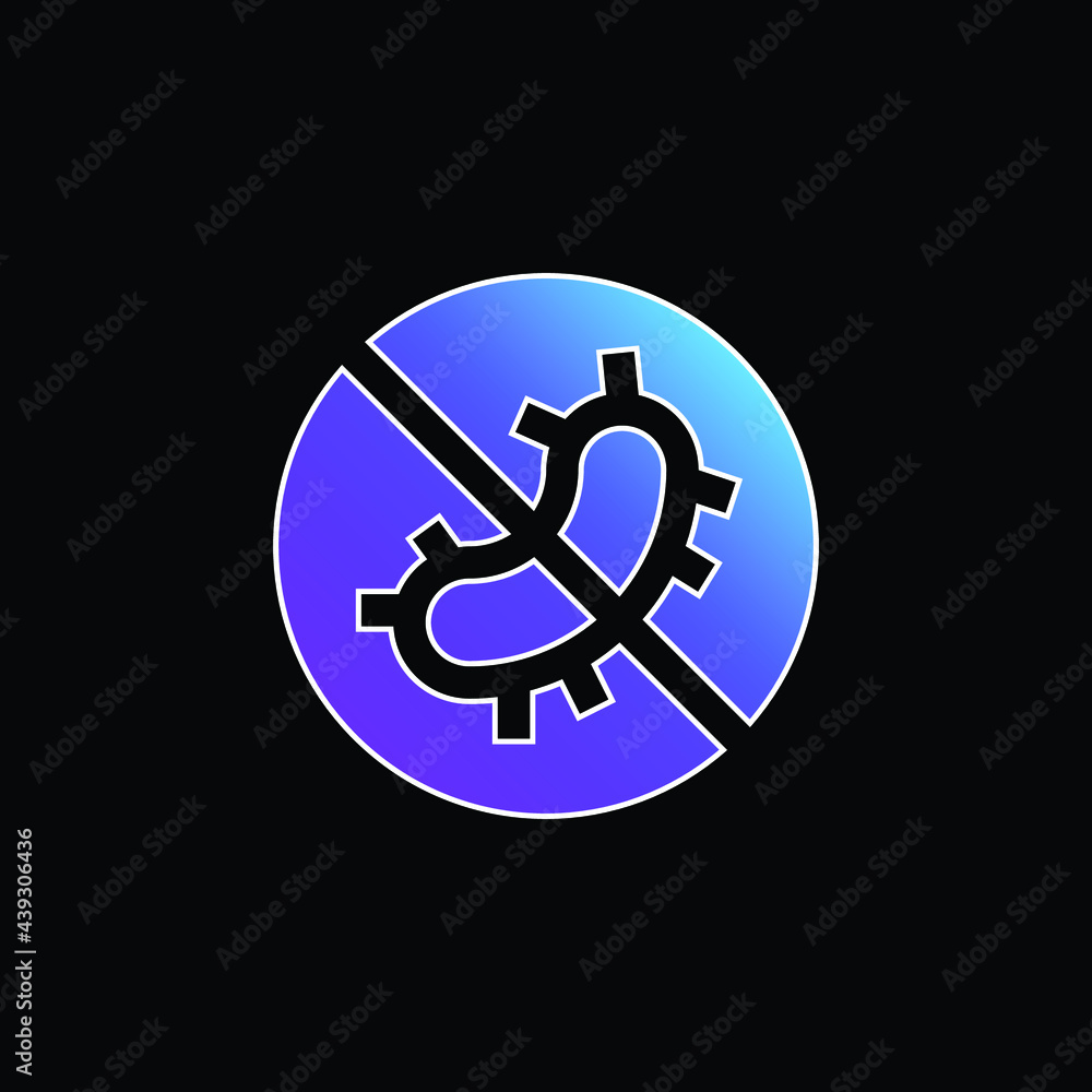 Antibacterial Fabric blue gradient vector icon Antibacterial Fabric blue gradient vector icon