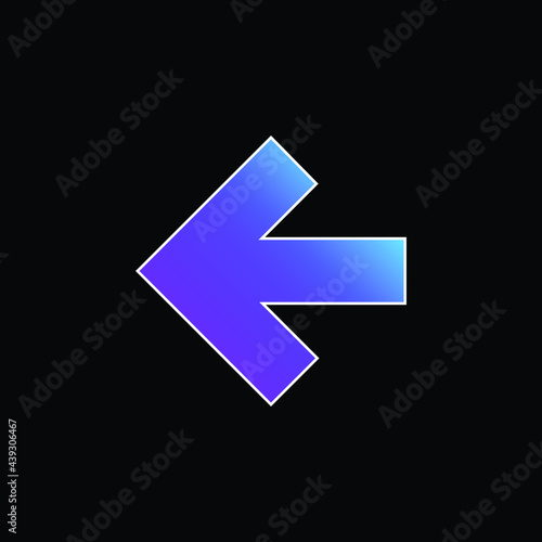 Arrow Pointing To Left blue gradient vector icon