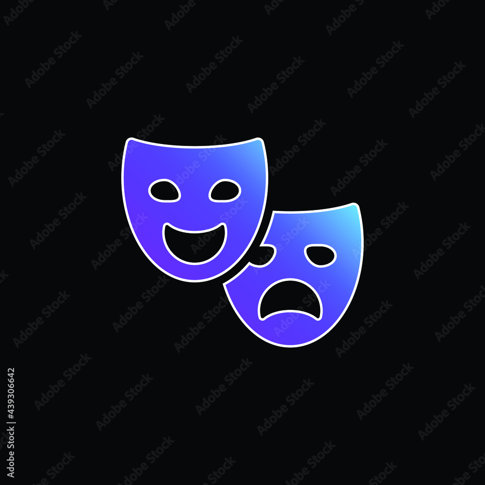 Art Decу blue gradient vector icon Art Decу blue gradient vector icon