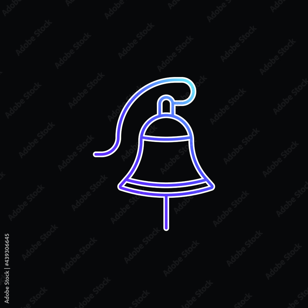 Bell blue gradient vector icon Bell blue gradient vector icon