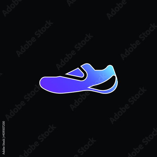 Boot blue gradient vector icon