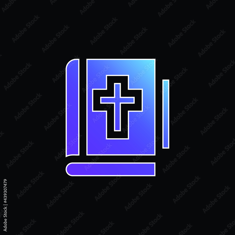 Bible blue gradient vector icon Bible blue gradient vector icon
