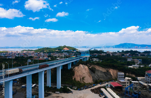 Bay scenery of Xiazhang bridge in Fujian Province  China