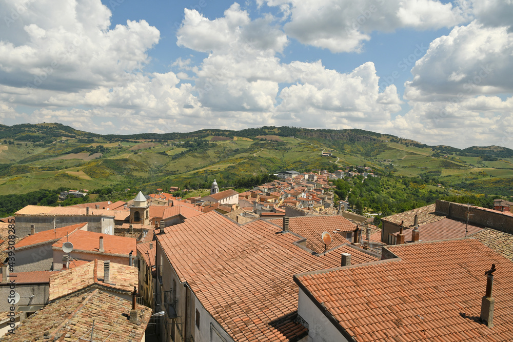 Panoramic view of Ruvo del Monte, an old village in the Basilicata region in Italy.