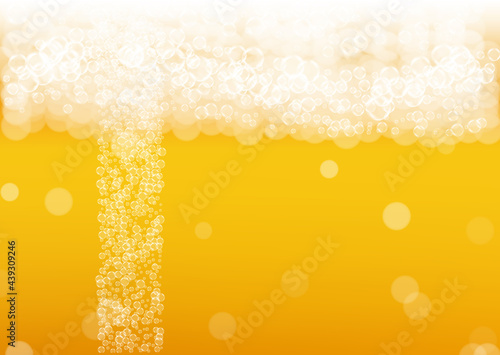 Oktoberfest background. Beer foam. Craft lager splash.