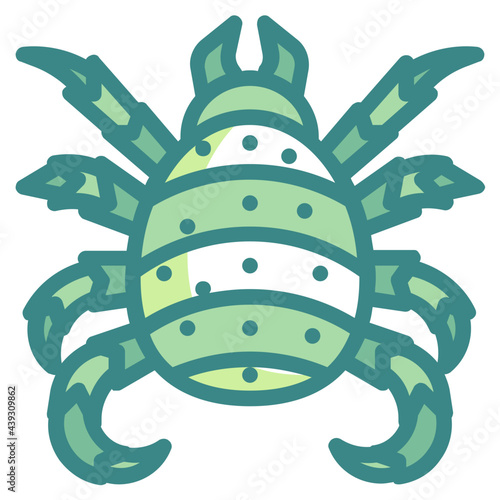 mite green twotone line icon