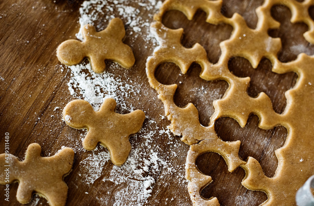 Baking gingerbread pastry cookies Baking gingerbread pastry cookies