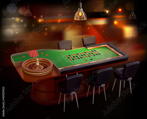 Roulette Table In Casino