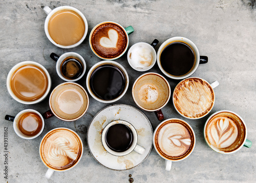 Aerial view of various coffee © Rawpixel.com