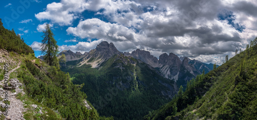 Exploration summer day in the beautiful Carnic Alps, Forni di Sopra, Friuli-Venezia Giulia, Italy © zakaz86
