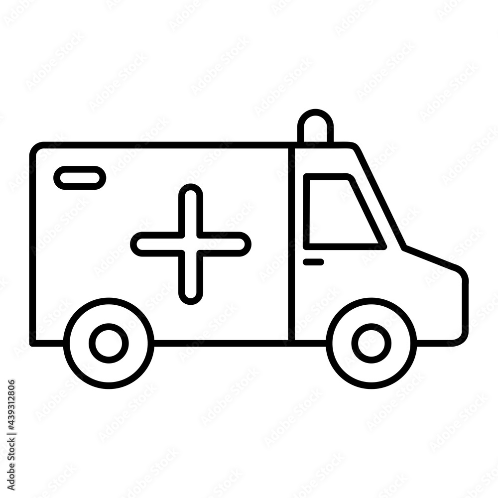 Vector Ambulance Outline Icon Design Vector Ambulance Outline Icon Design