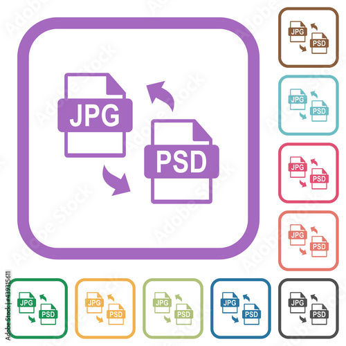 JPG PSD file conversion simple icons