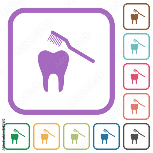 Toothbrushing simple icons