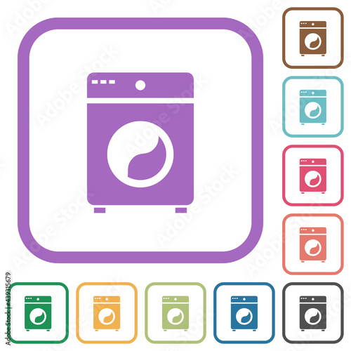Washing machine simple icons