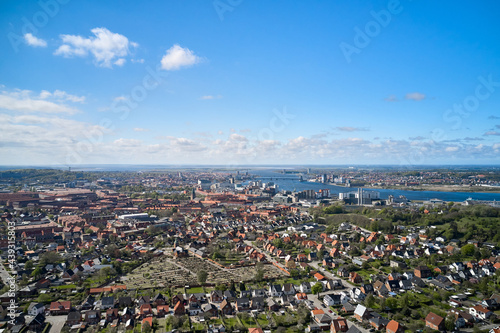 beautiful view of a small city in denmark
