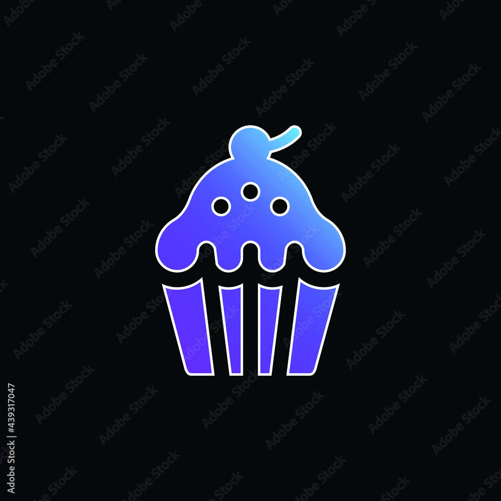 Baked blue gradient vector icon Baked blue gradient vector icon
