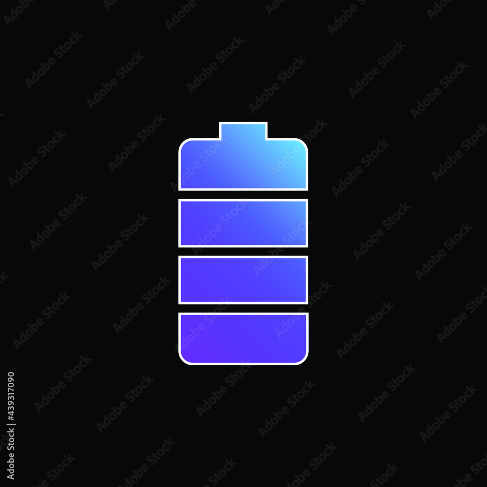 Battery blue gradient vector icon Battery blue gradient vector icon