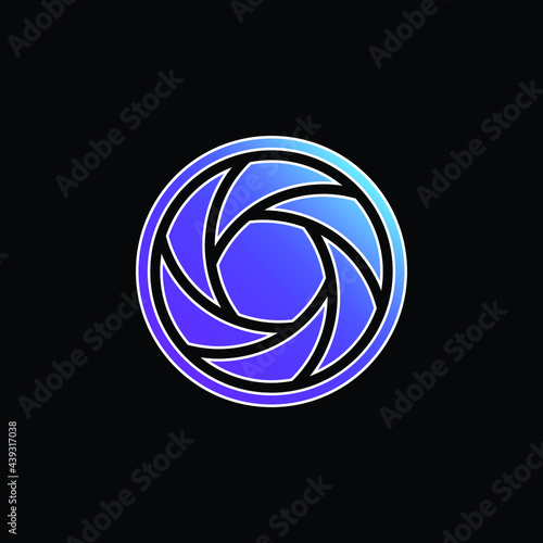 Aperture blue gradient vector icon