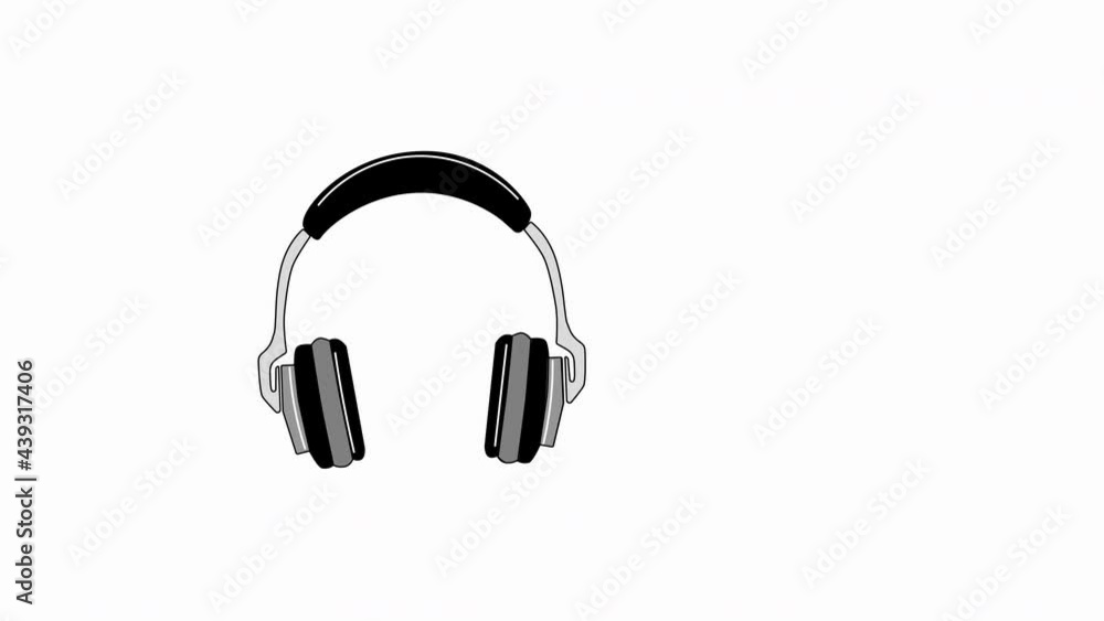 Seamless loop animation of dancing earphones. Luma matte, alpha channel. Seamless loop animation of dancing earphones. Luma matte, alpha channel.