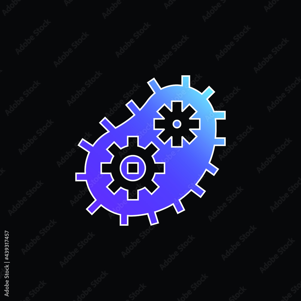 Bacteria blue gradient vector icon Bacteria blue gradient vector icon