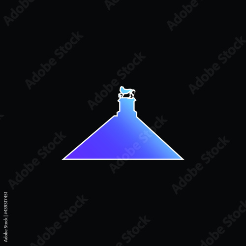 Belgium blue gradient vector icon