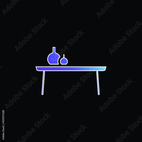 Bedside Table blue gradient vector icon