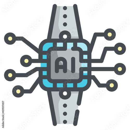 smartwatch fill outline icon