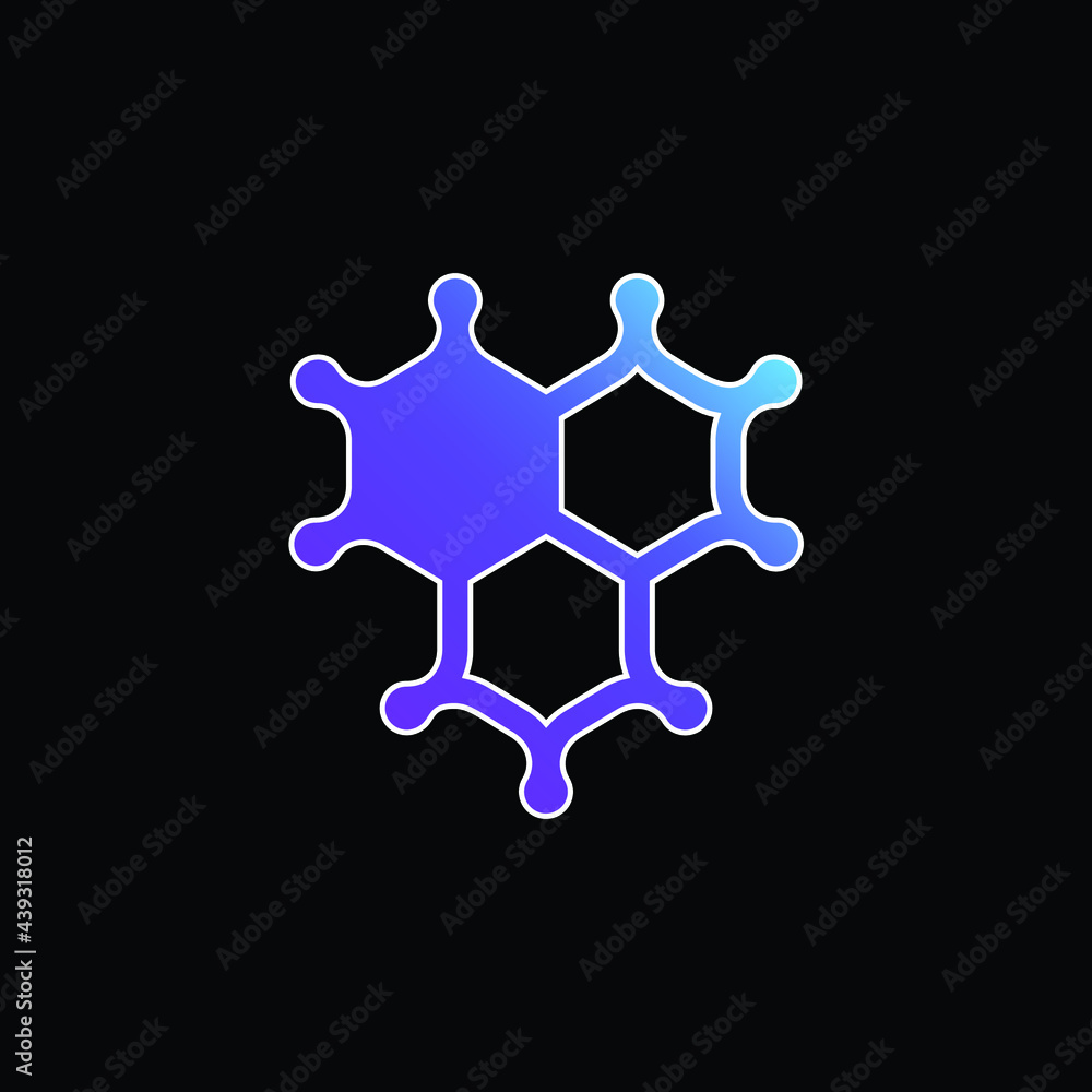 Bacteria blue gradient vector icon Bacteria blue gradient vector icon