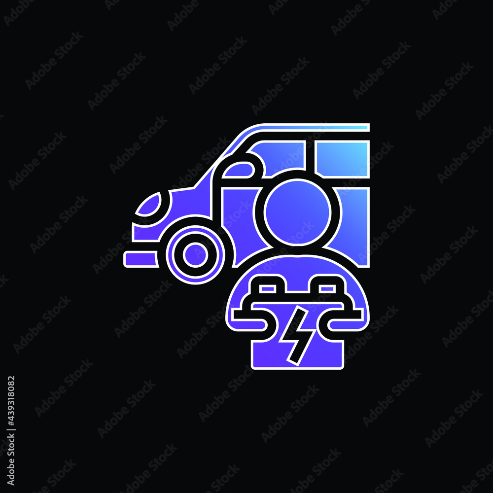 Battery blue gradient vector icon Battery blue gradient vector icon